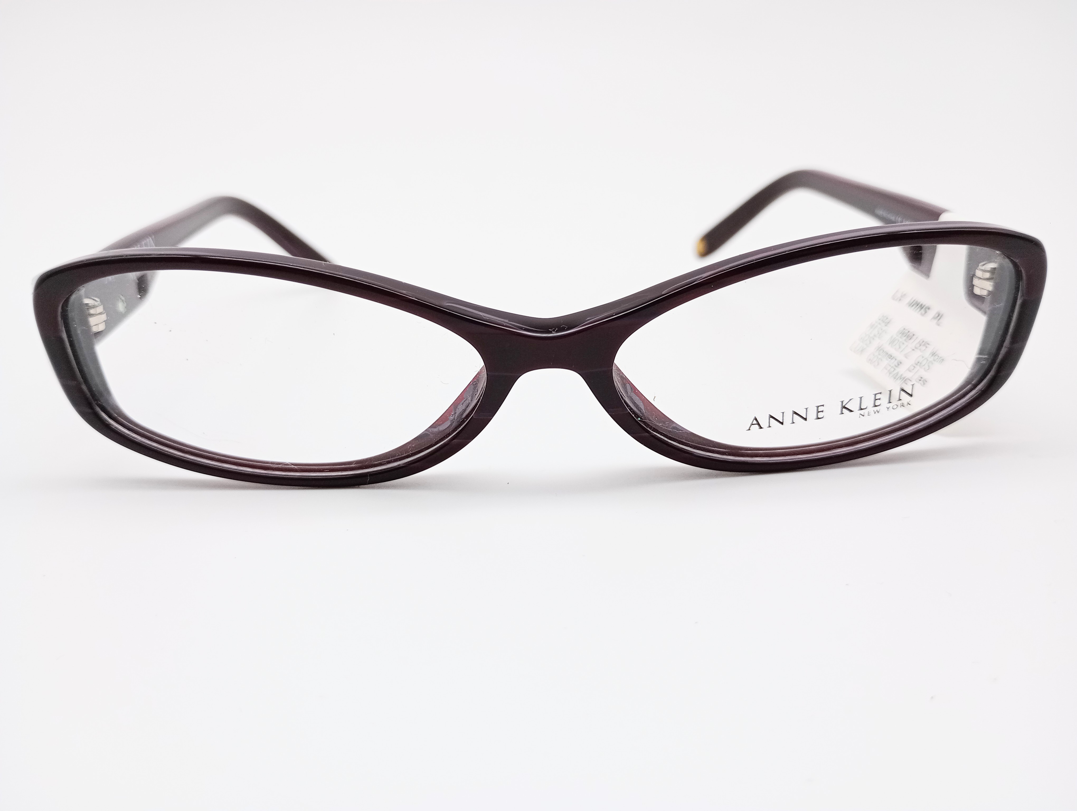 Anne Klein AKNY8059 burgundy women's oval glasses frames – photo 2