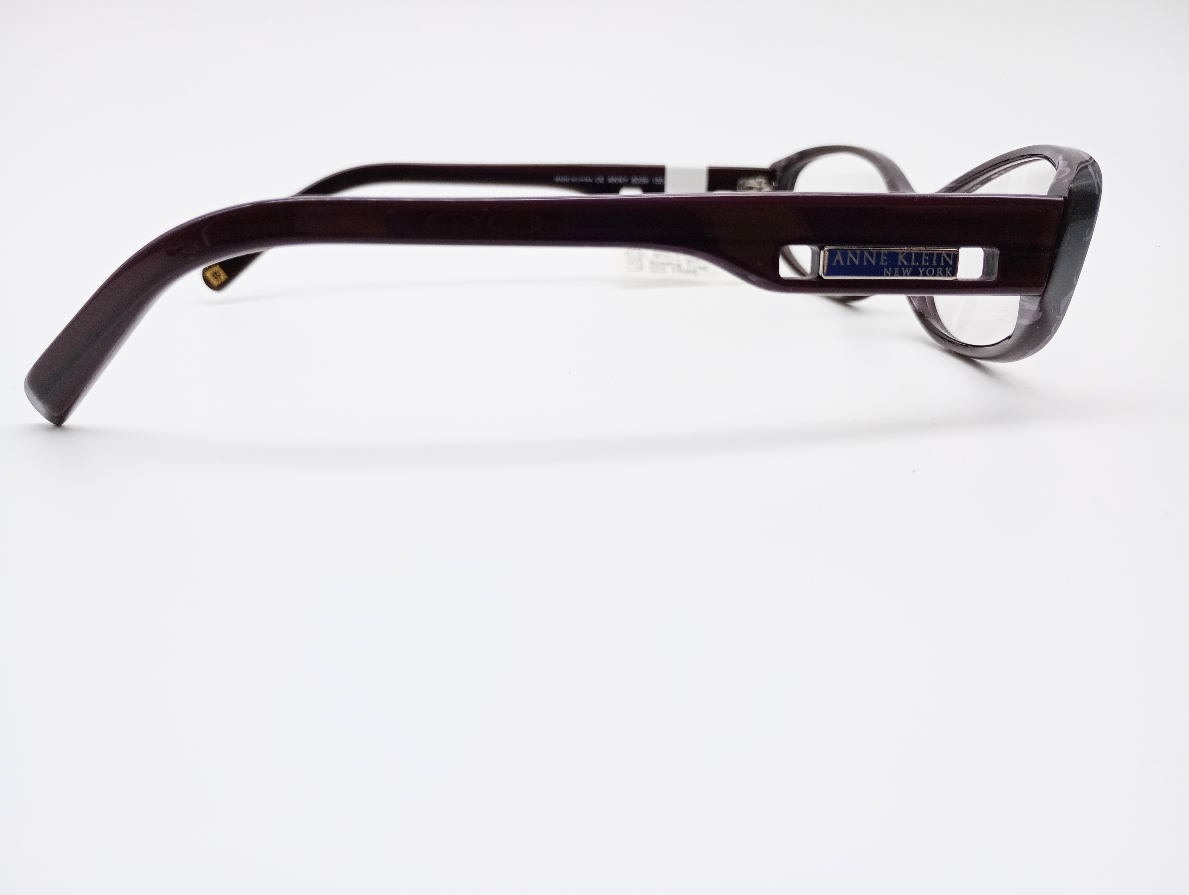 Anne Klein AKNY8059 burgundy women's oval glasses frames – photo 4