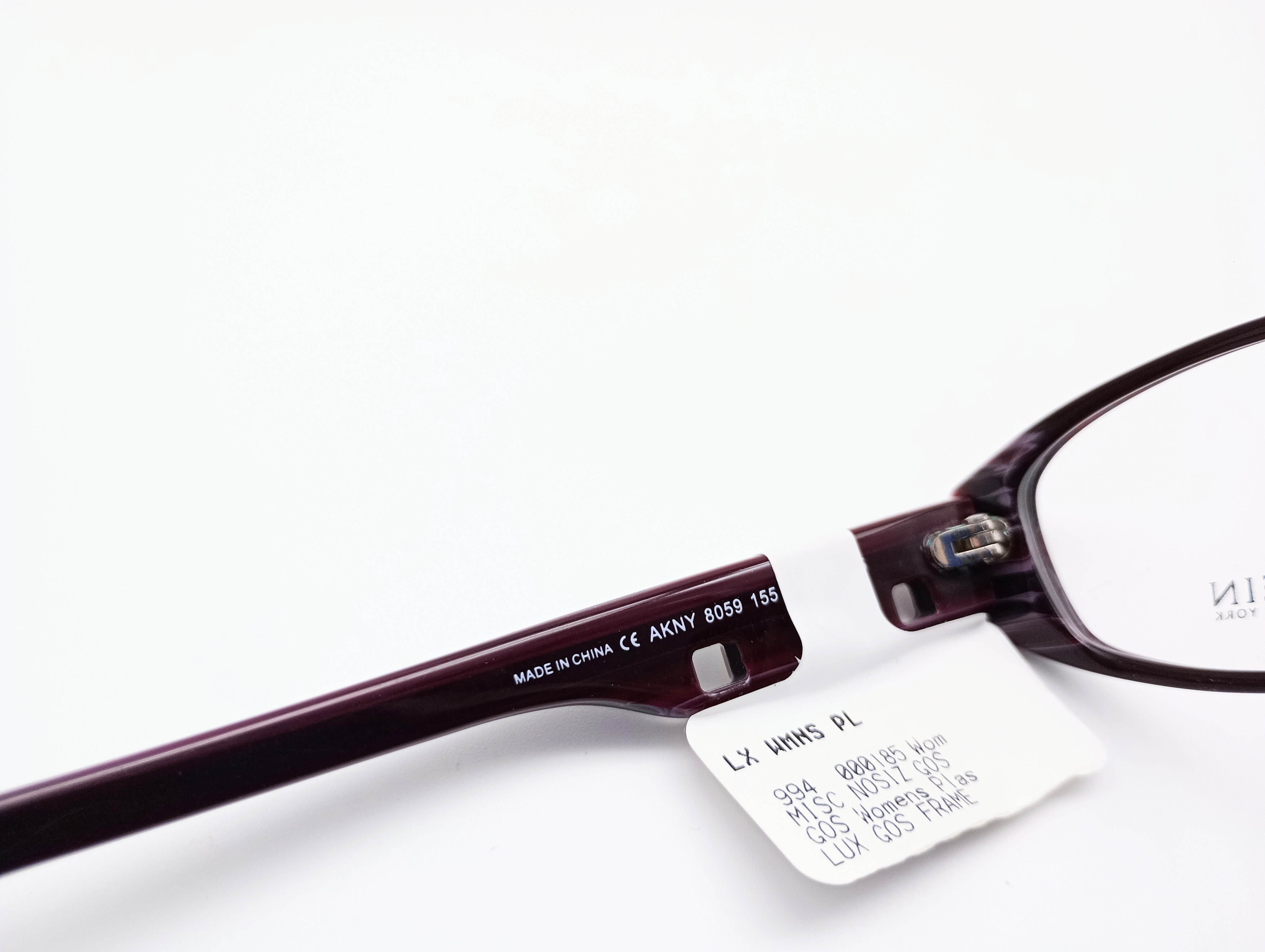 Anne Klein AKNY8059 burgundy women's oval glasses frames – photo 6