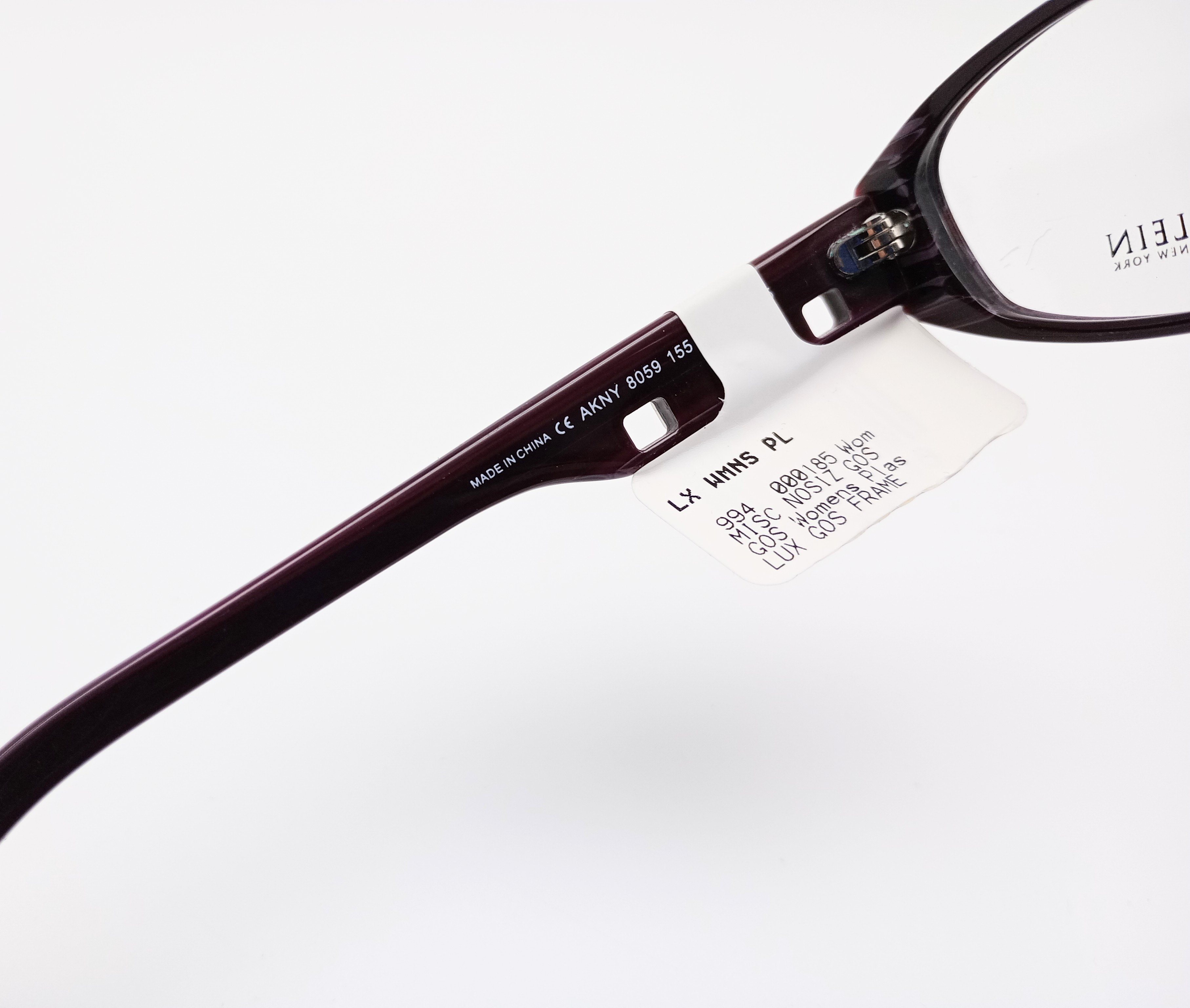 Anne Klein AKNY8059 burgundy women's oval glasses frames – photo 7