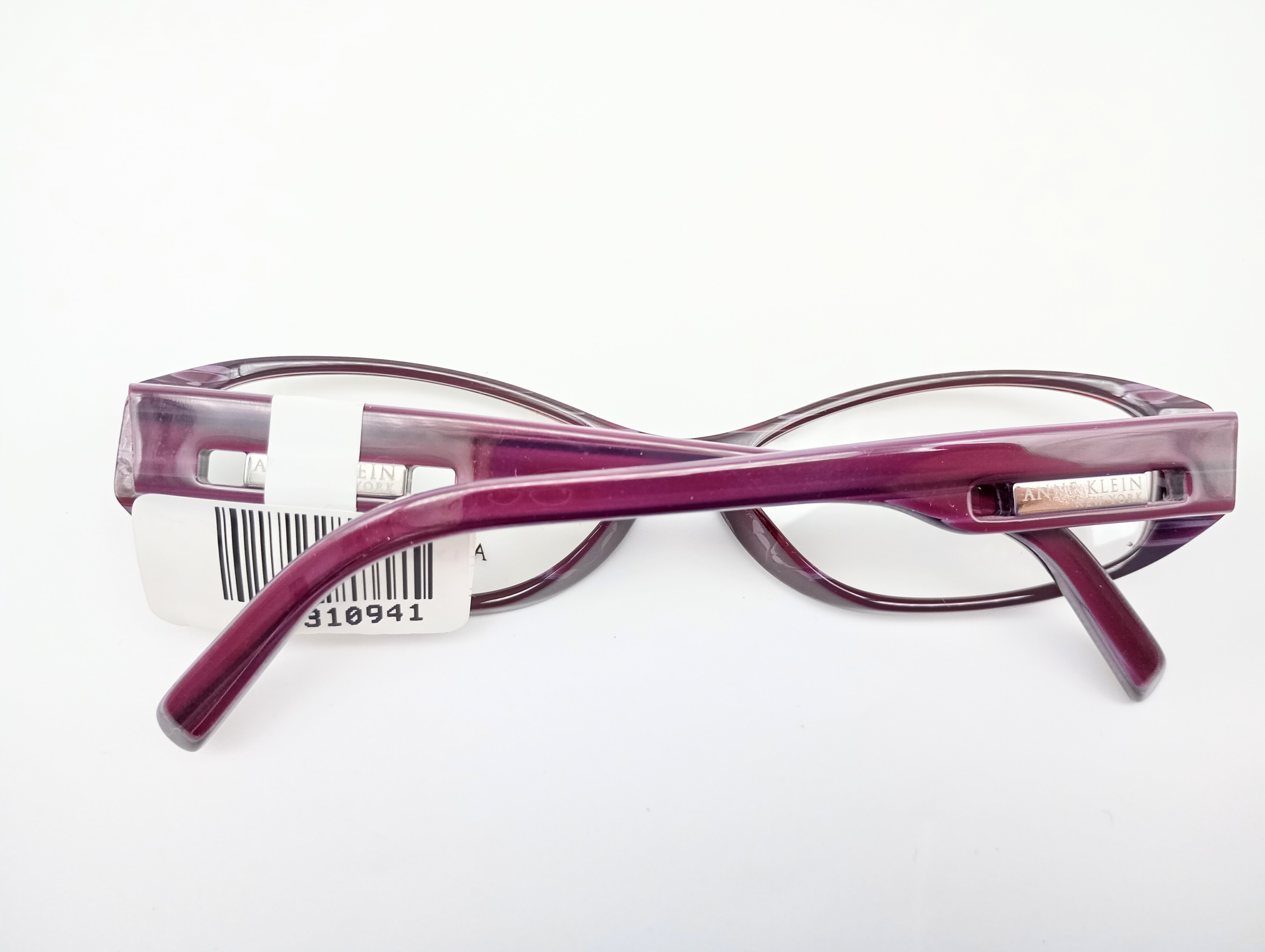 Anne Klein AKNY8059 burgundy women's oval glasses frames – photo 9