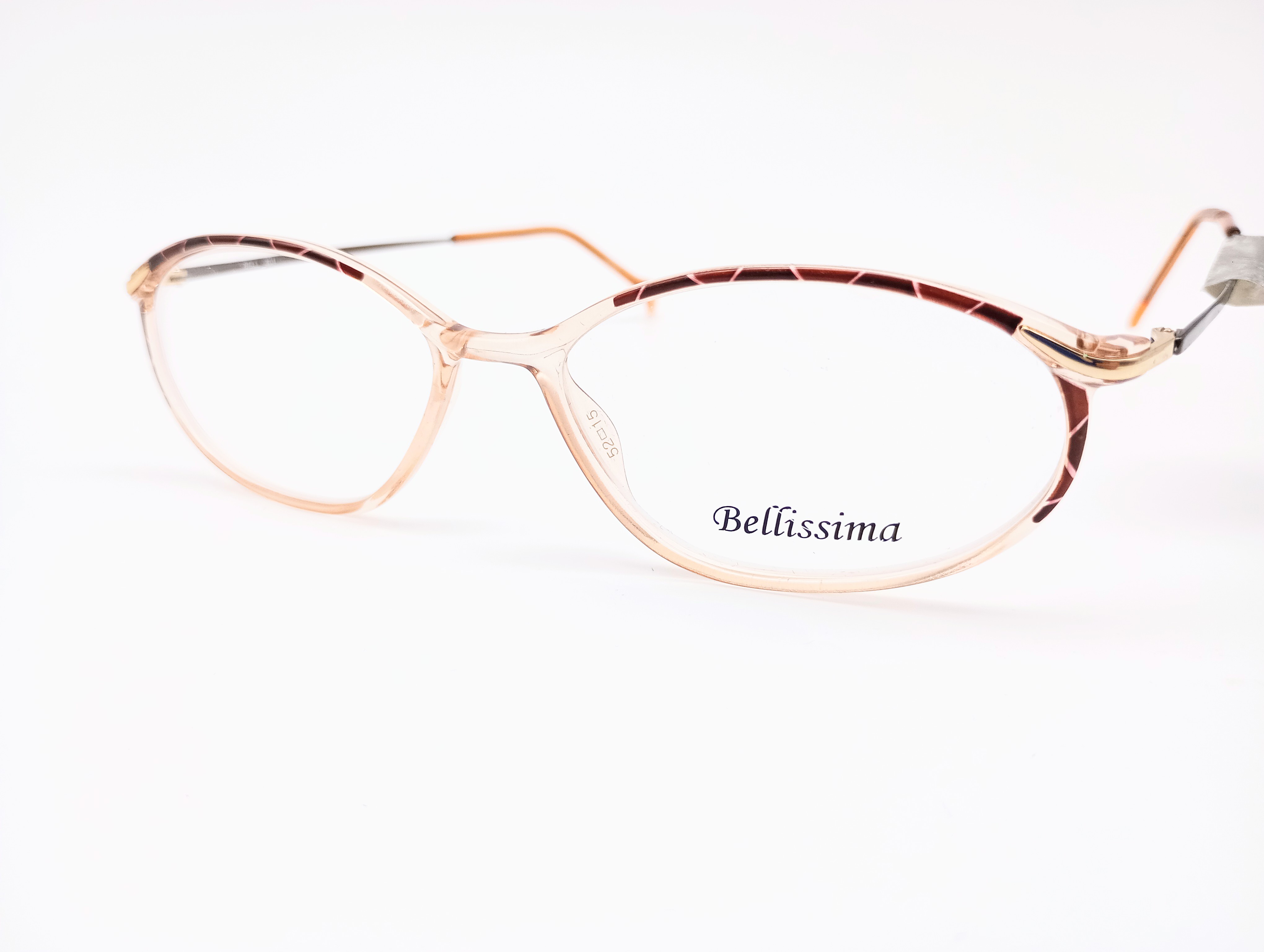 Bellissima BELL 404 Women's Oval Glasses Frames Brown Peach 52-15-130 - photo 1