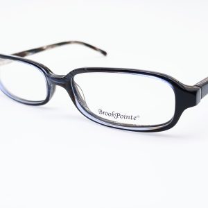 Brook Pointe BK6437 Unisex Rectangular Glasses Frames Navy Horn - photo 1