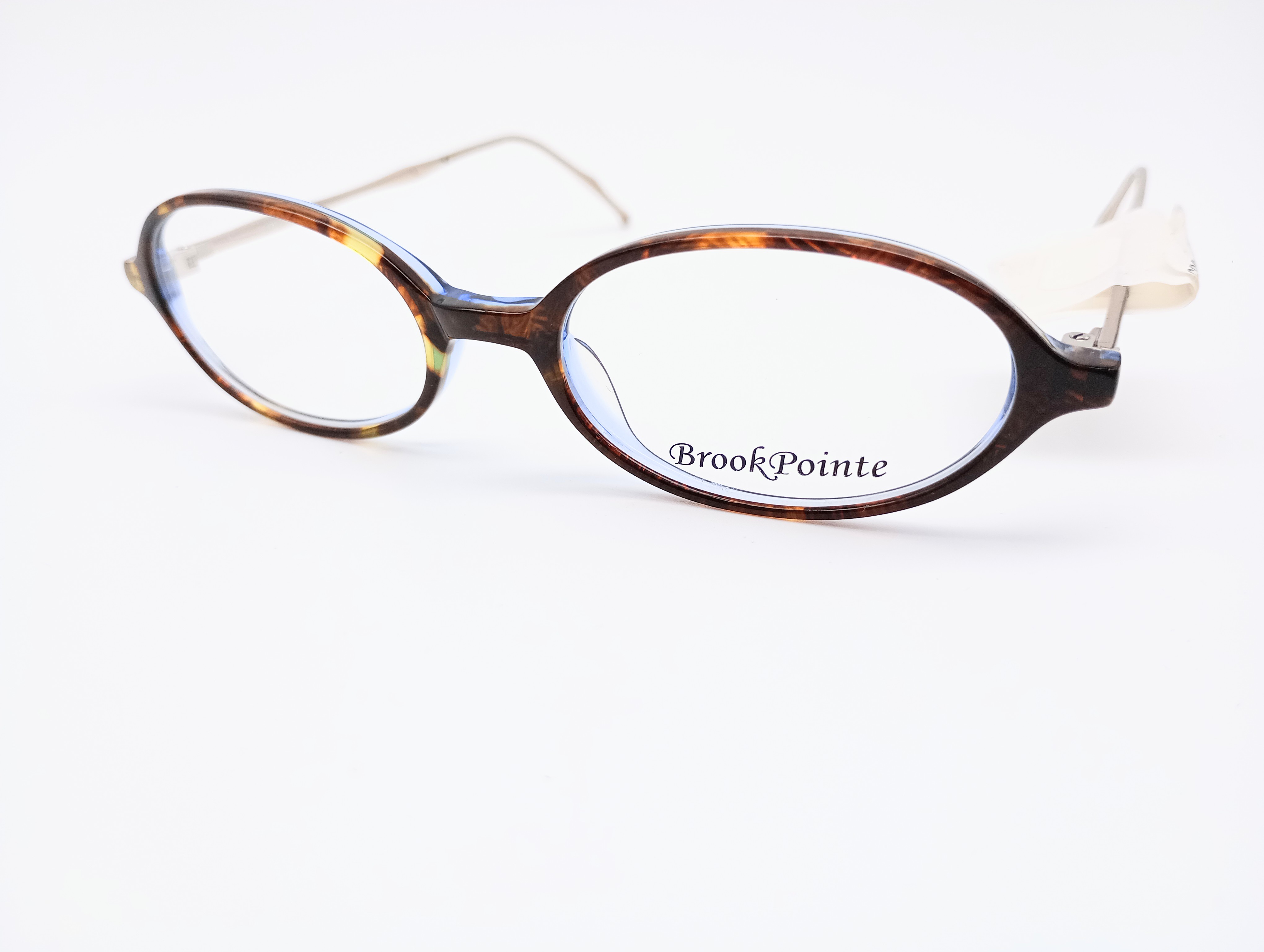 Brook Pointe BP2204 Women's Oval Glasses Frames Tortoise Blue 47-17-135 - photo 1