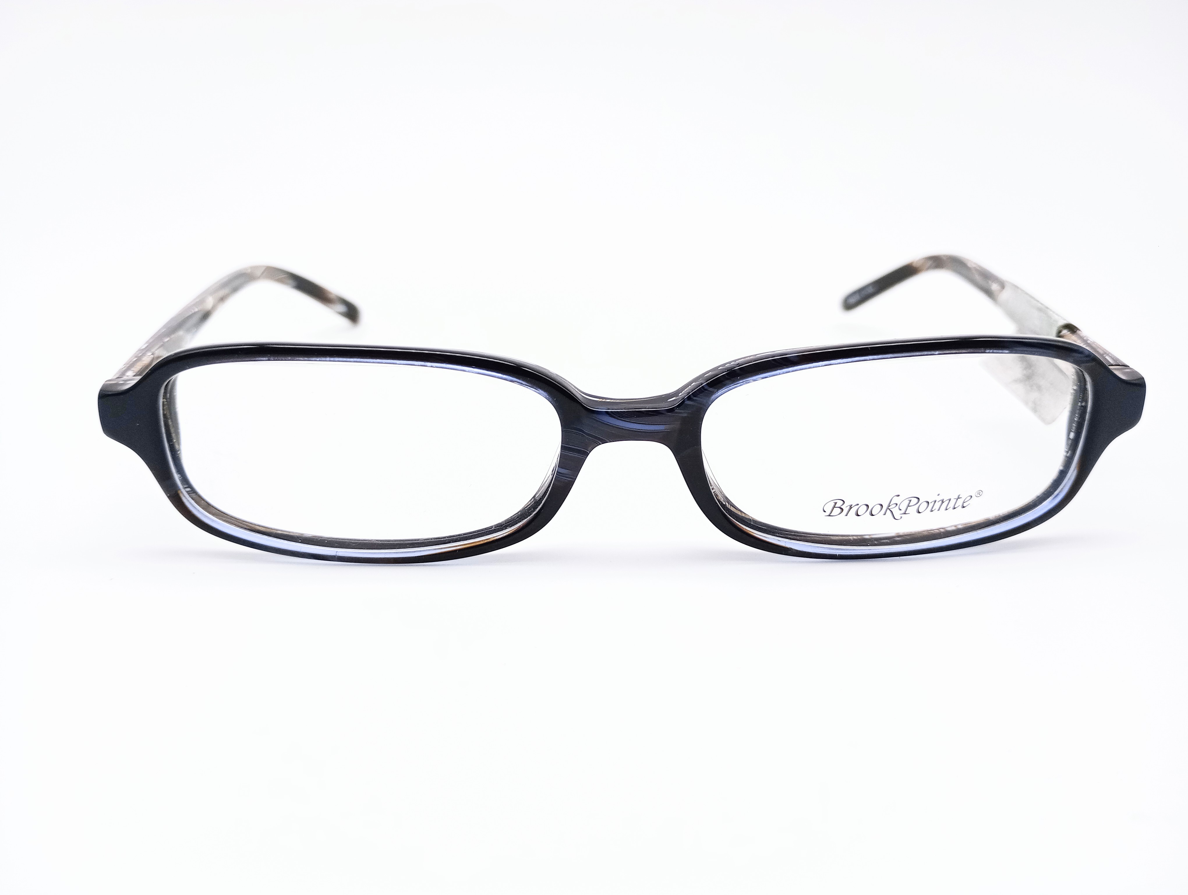 Brook Pointe BK6437 Unisex Rectangular Glasses Frames Navy Horn - photo 3