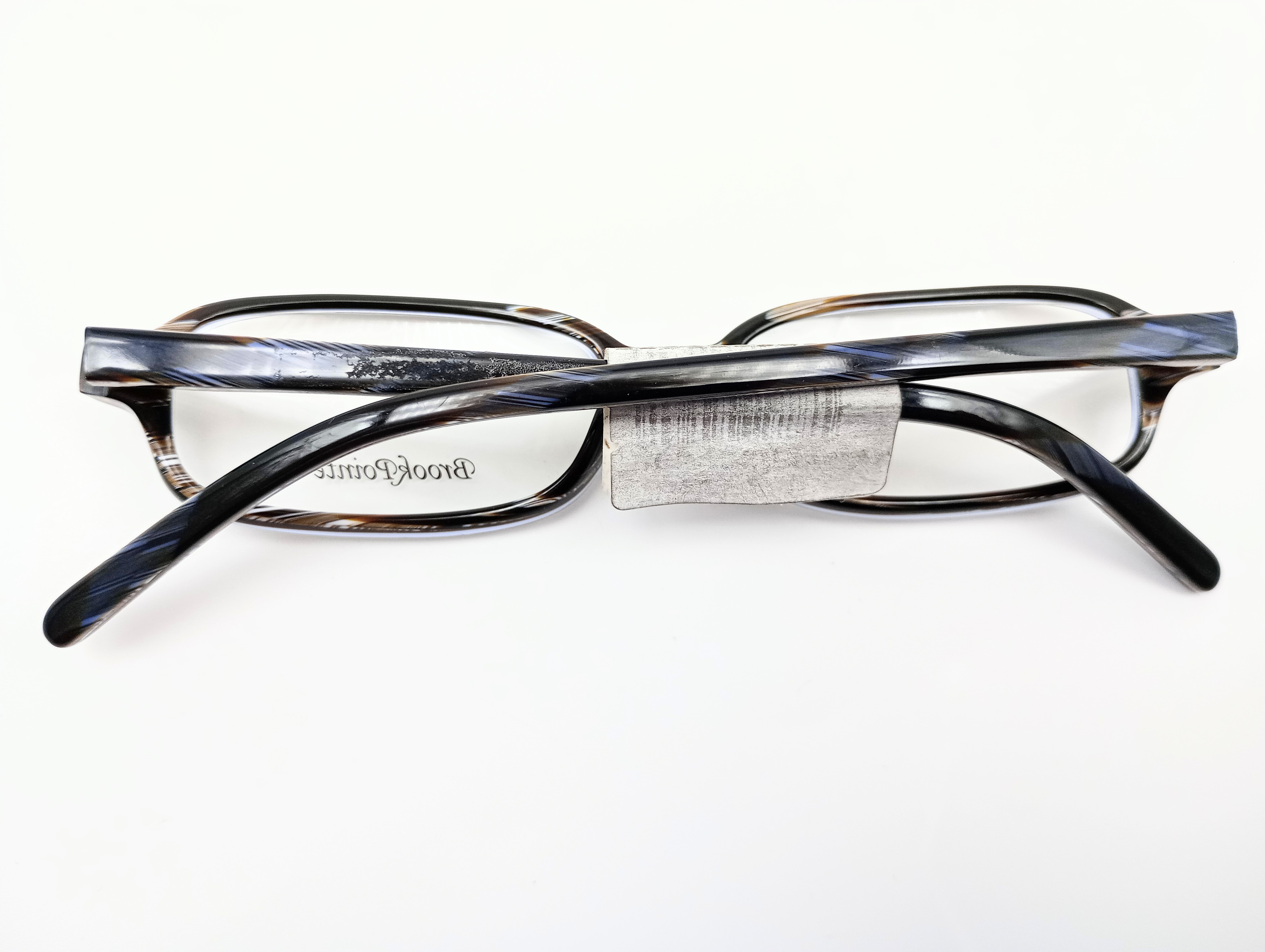 Brook Pointe BK6437 Unisex Rectangular Glasses Frames Navy Horn - photo 7