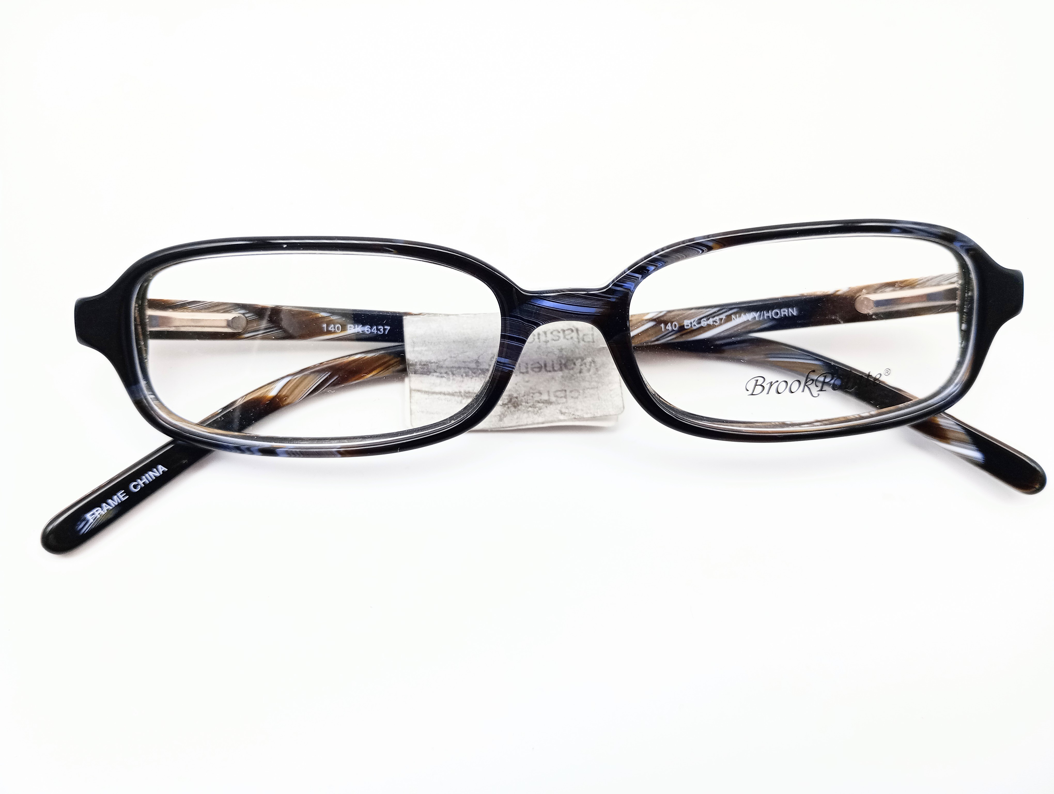 Brook Pointe BK6437 Unisex Rectangular Glasses Frames Navy Horn - photo 8