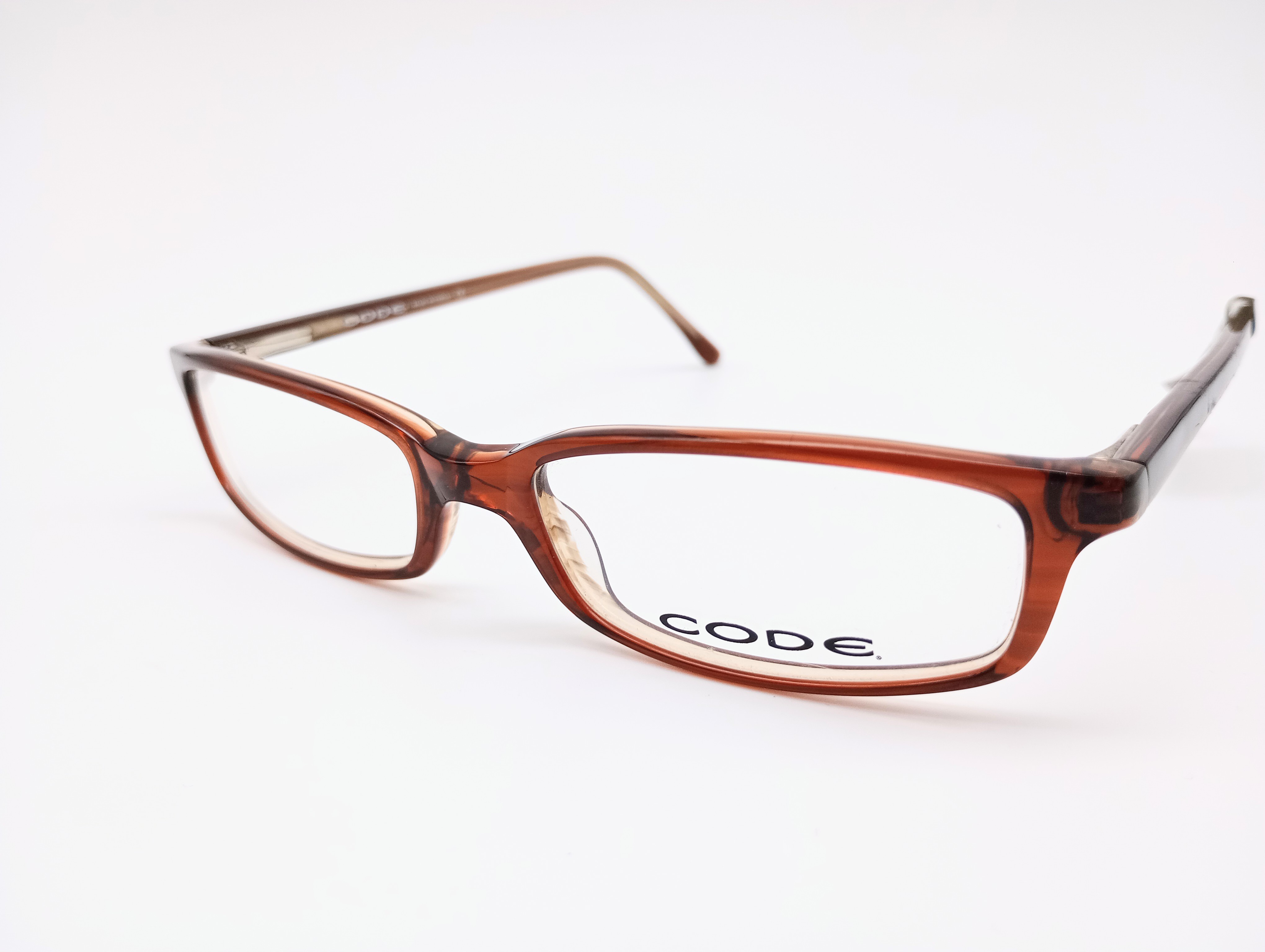 Code 3001 brown women's rectangular glasses frames