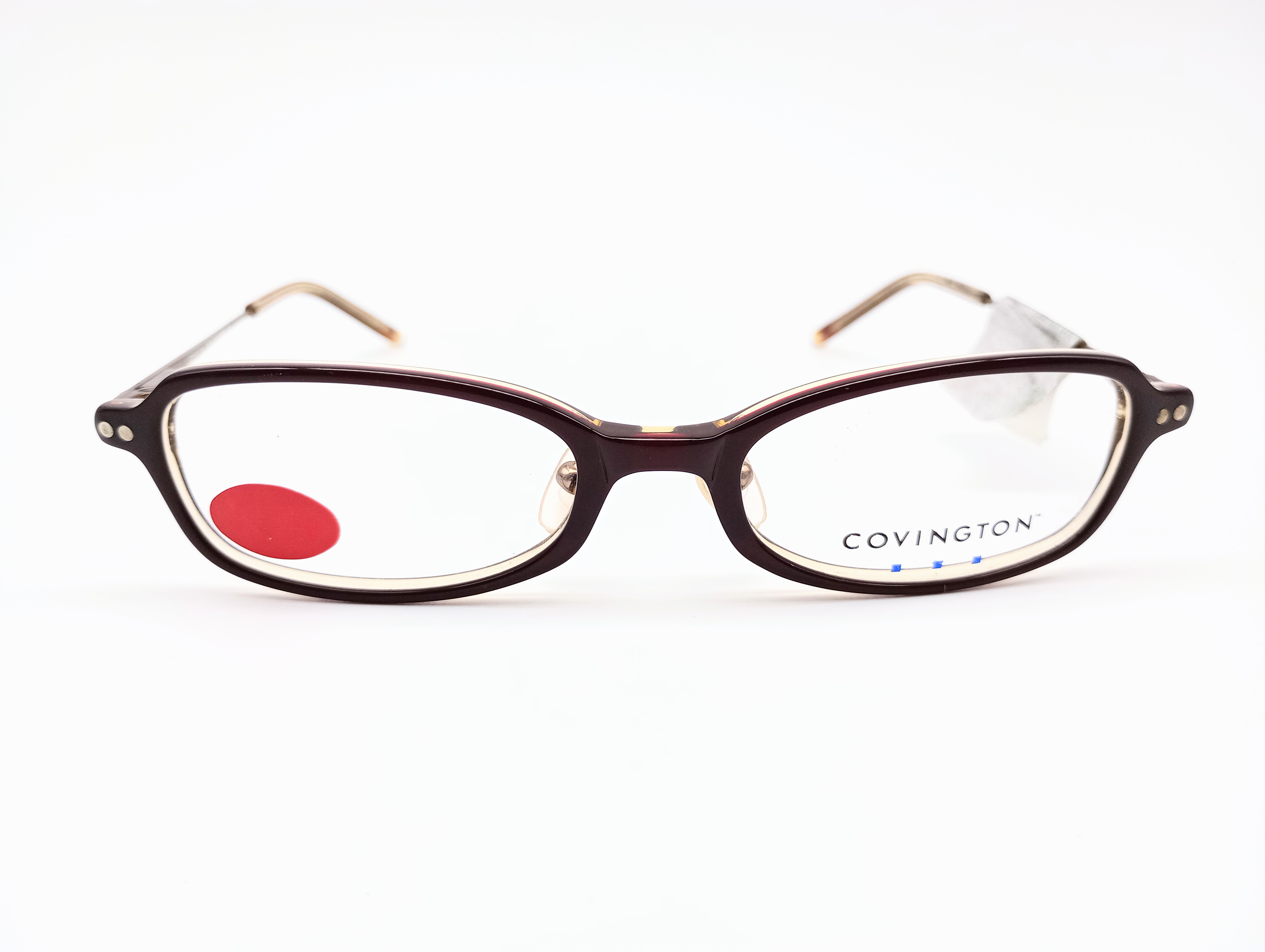 Covington CV2001 Women's Rectangular Glasses Frames Burgundy Horn 47-17-135 - photo 3