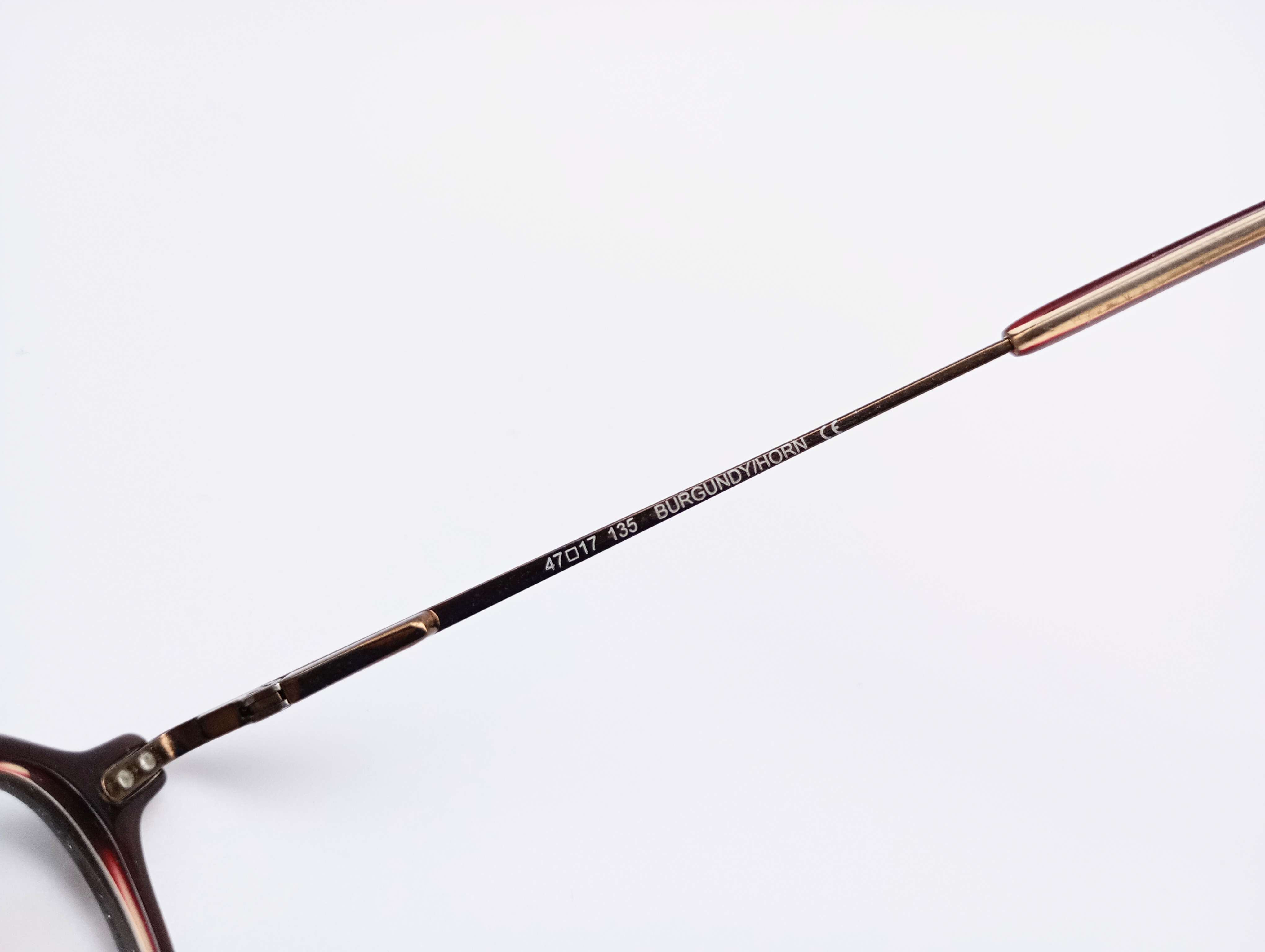 Covington CV2001 Women's Rectangular Glasses Frames Burgundy Horn 47-17-135 - photo 4