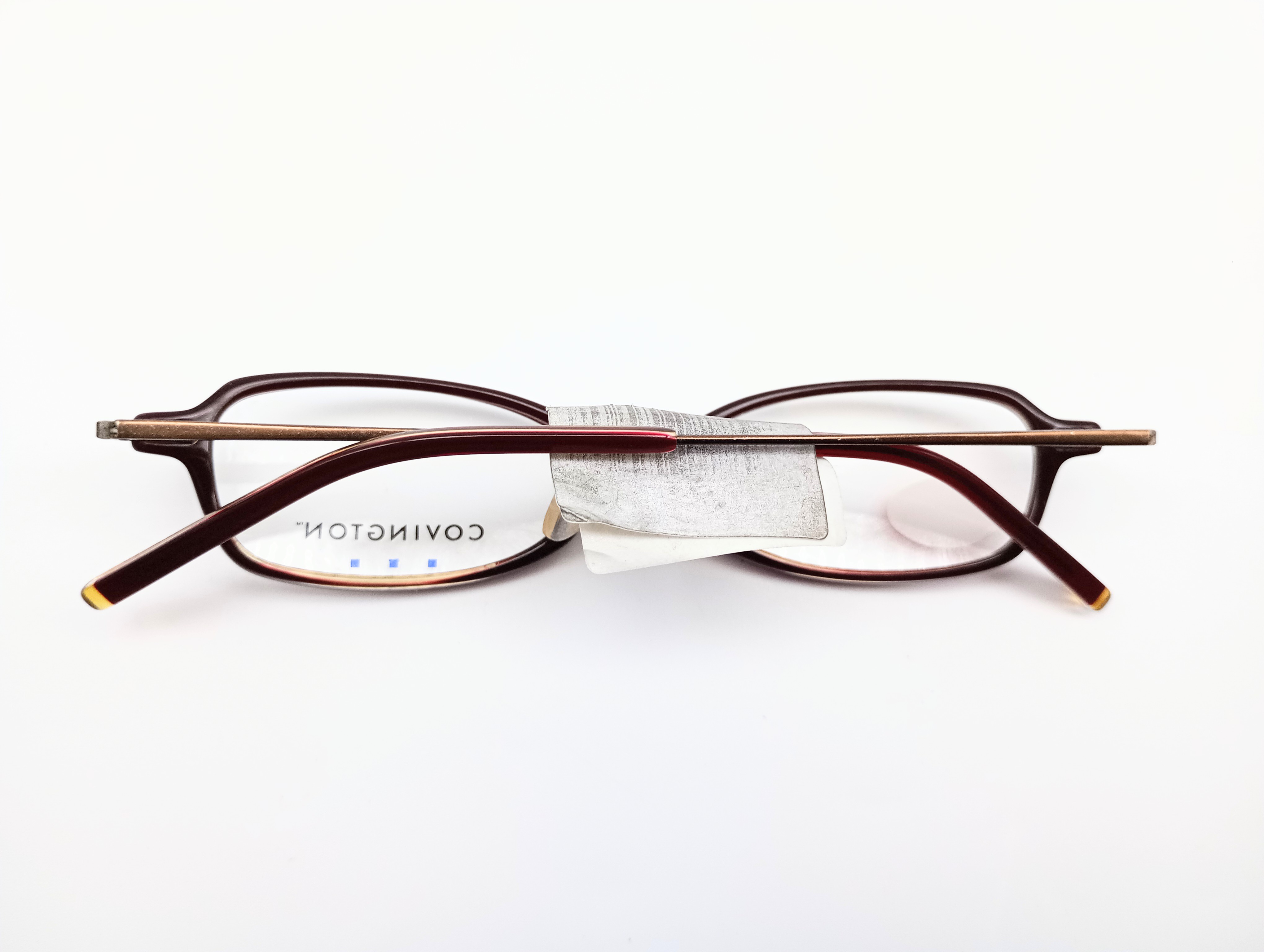 Covington CV2001 Women's Rectangular Glasses Frames Burgundy Horn 47-17-135 - photo 7