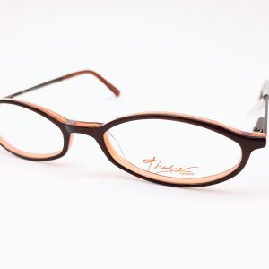 Fragia Giselle brown & peach women's oval glasses frames