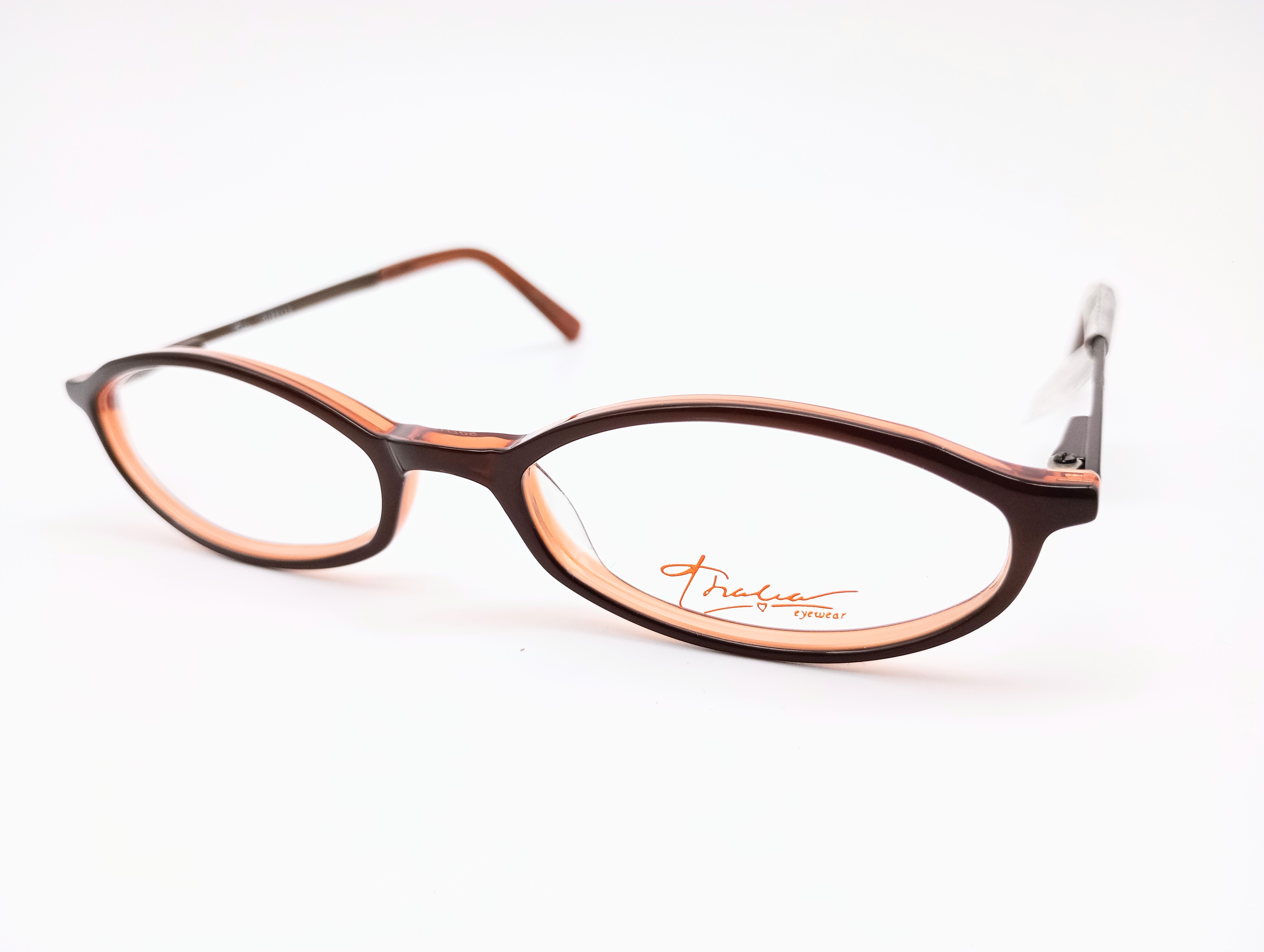 Fragia Giselle brown & peach women's oval glasses frames