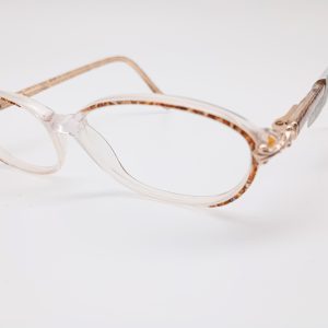 Gloria Vanderbilt 758 clear & amber women's oval glasses frames