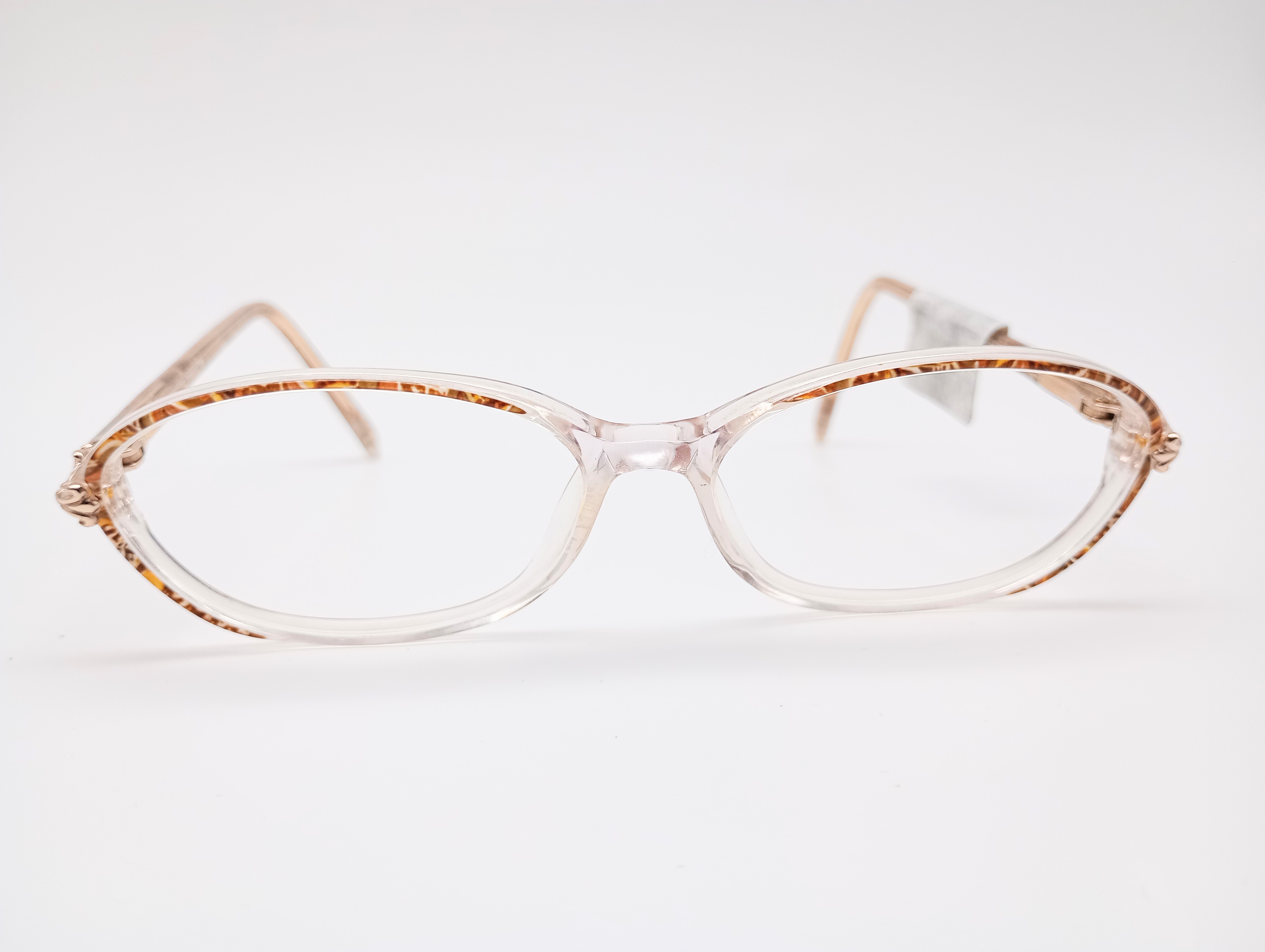 Gloria Vanderbilt 758 clear & amber women's oval glasses frames – photo 3