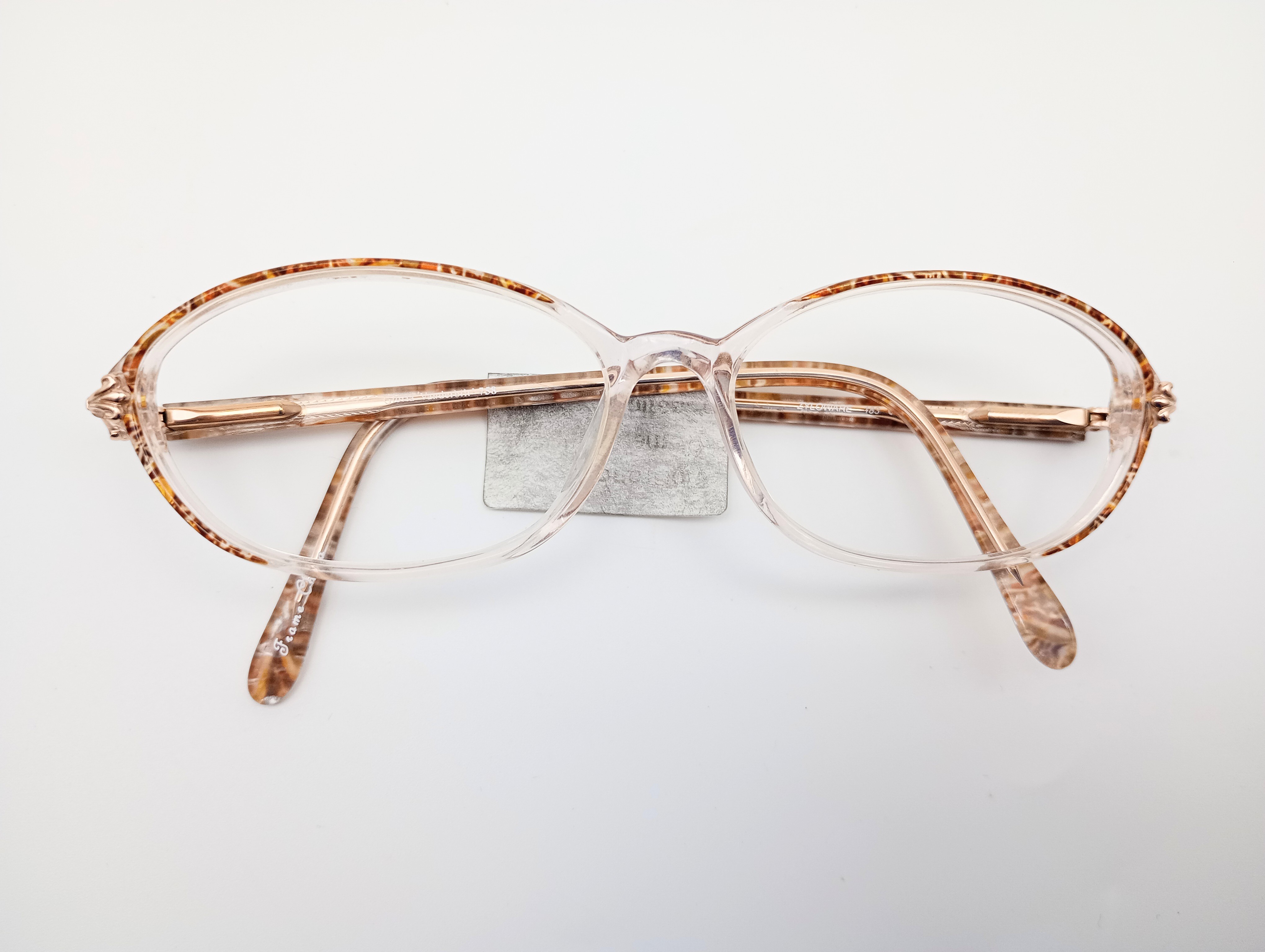 Gloria Vanderbilt 758 clear & amber women's oval glasses frames – photo 9