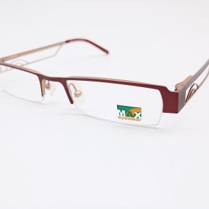 MAX Eyewear 952 C3 Kids' Rectangular Glasses Frames Burgundy Half Rim 47-18-135 - photo 1
