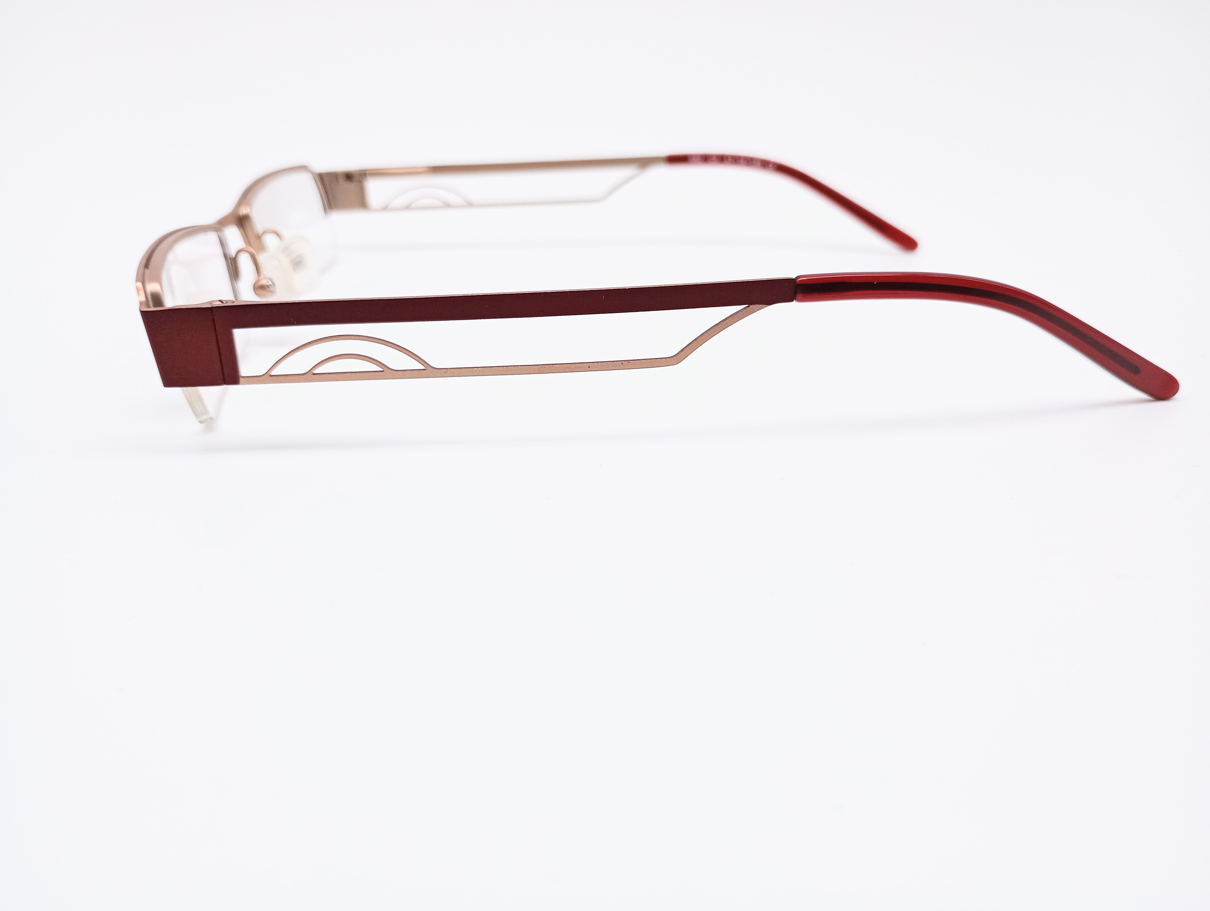 MAX Eyewear 952 C3 Kids' Rectangular Glasses Frames Burgundy Half Rim 47-18-135 - photo 2
