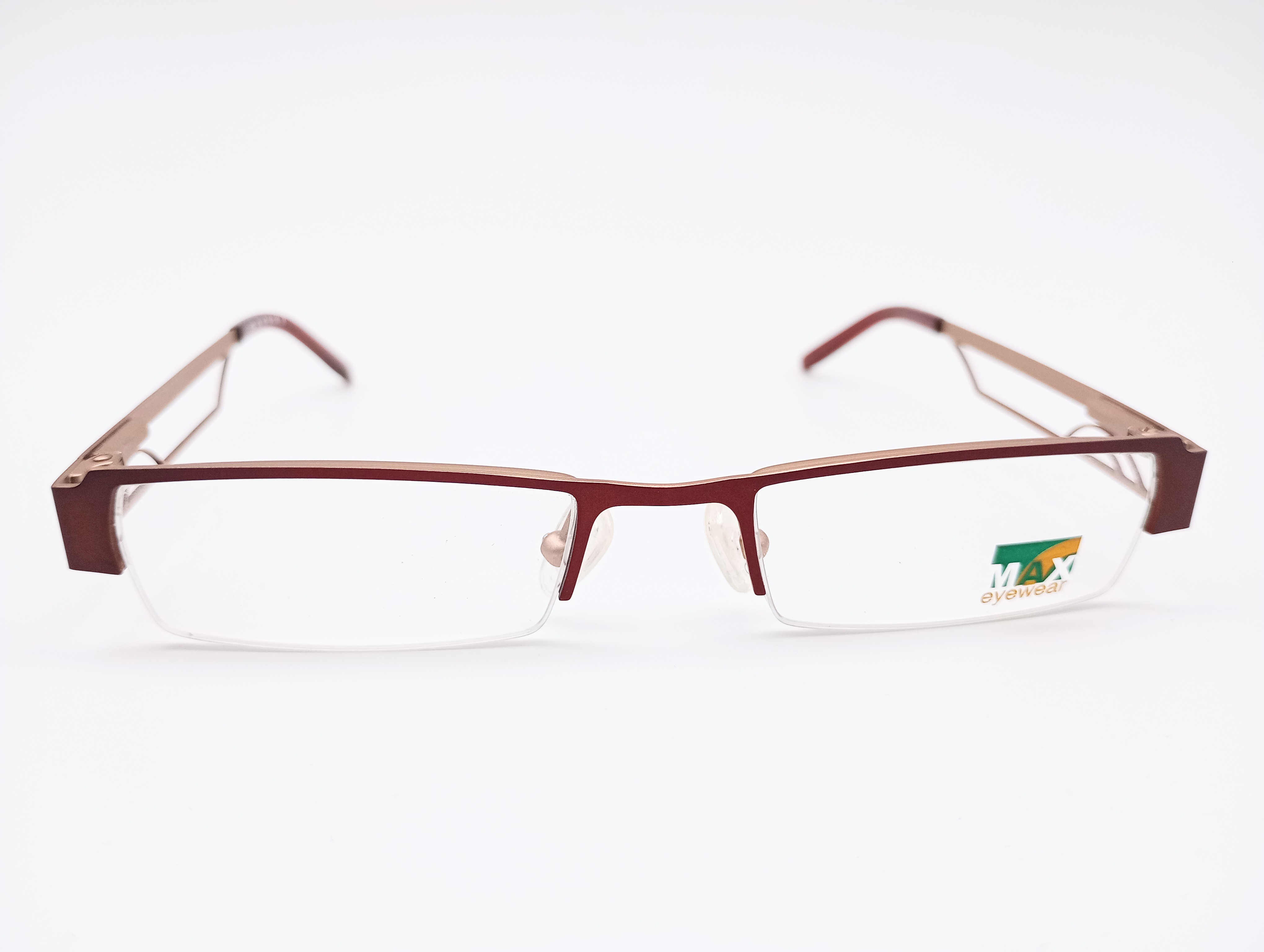 MAX Eyewear 952 C3 Kids' Rectangular Glasses Frames Burgundy Half Rim 47-18-135 - photo 3