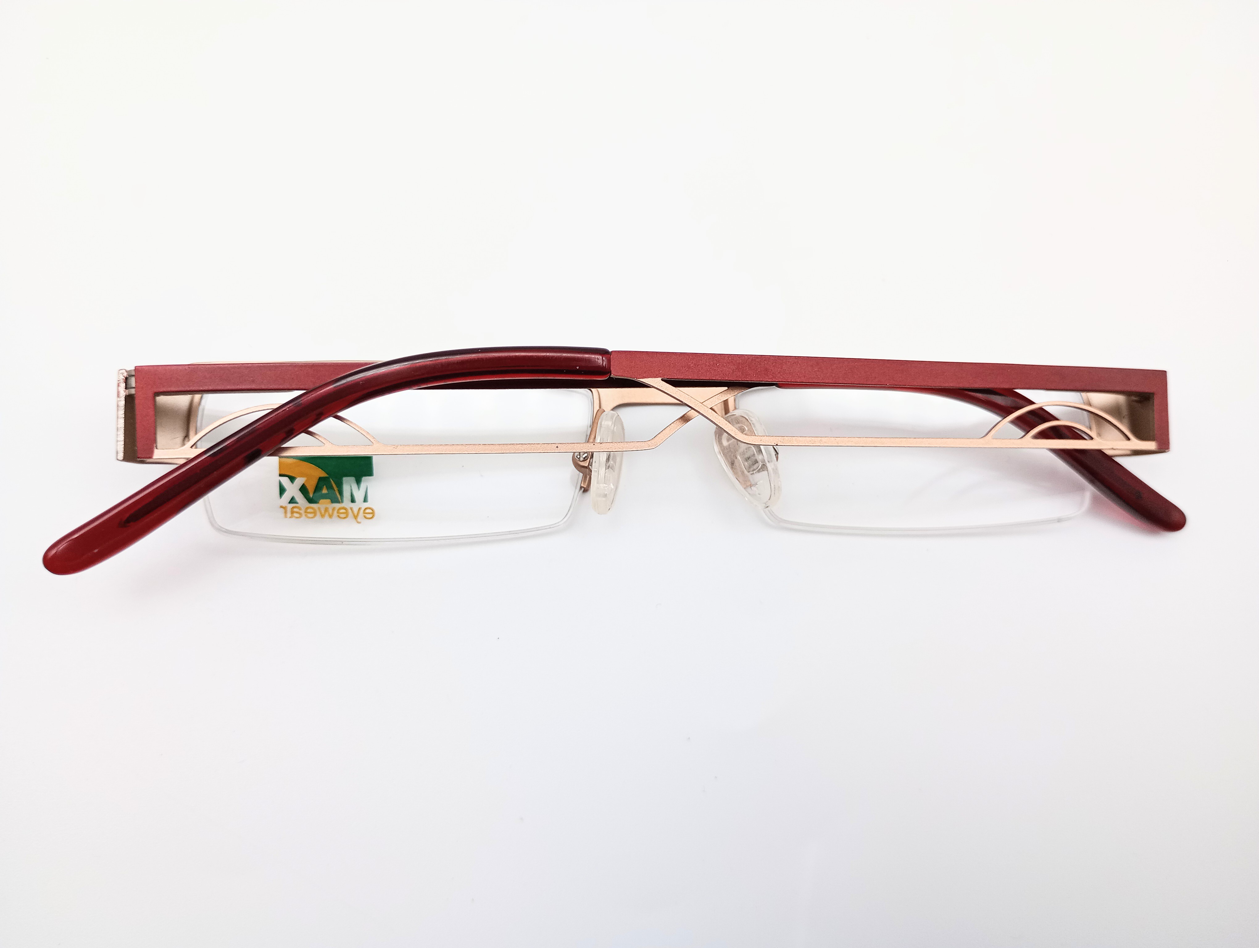 MAX Eyewear 952 C3 Kids' Rectangular Glasses Frames Burgundy Half Rim 47-18-135 - photo 5
