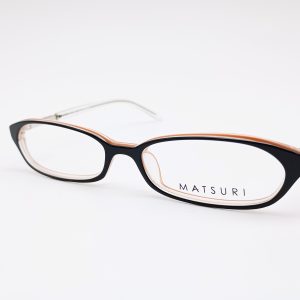 Matsuri MT1513 black & orange women's cat eye glasses frames