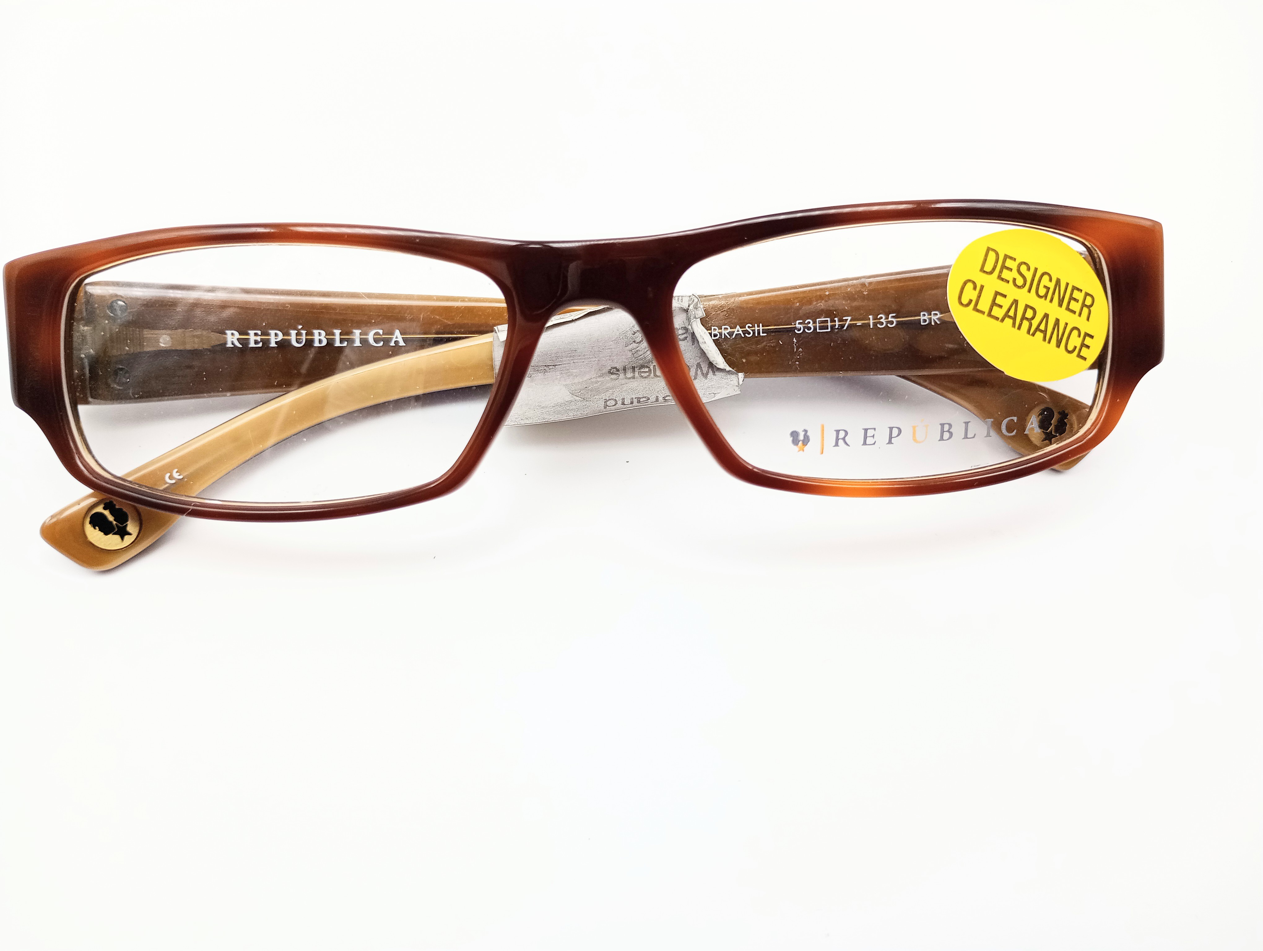 Republica Brasil brown tortoise women's rectangular glasses frames – photo 7