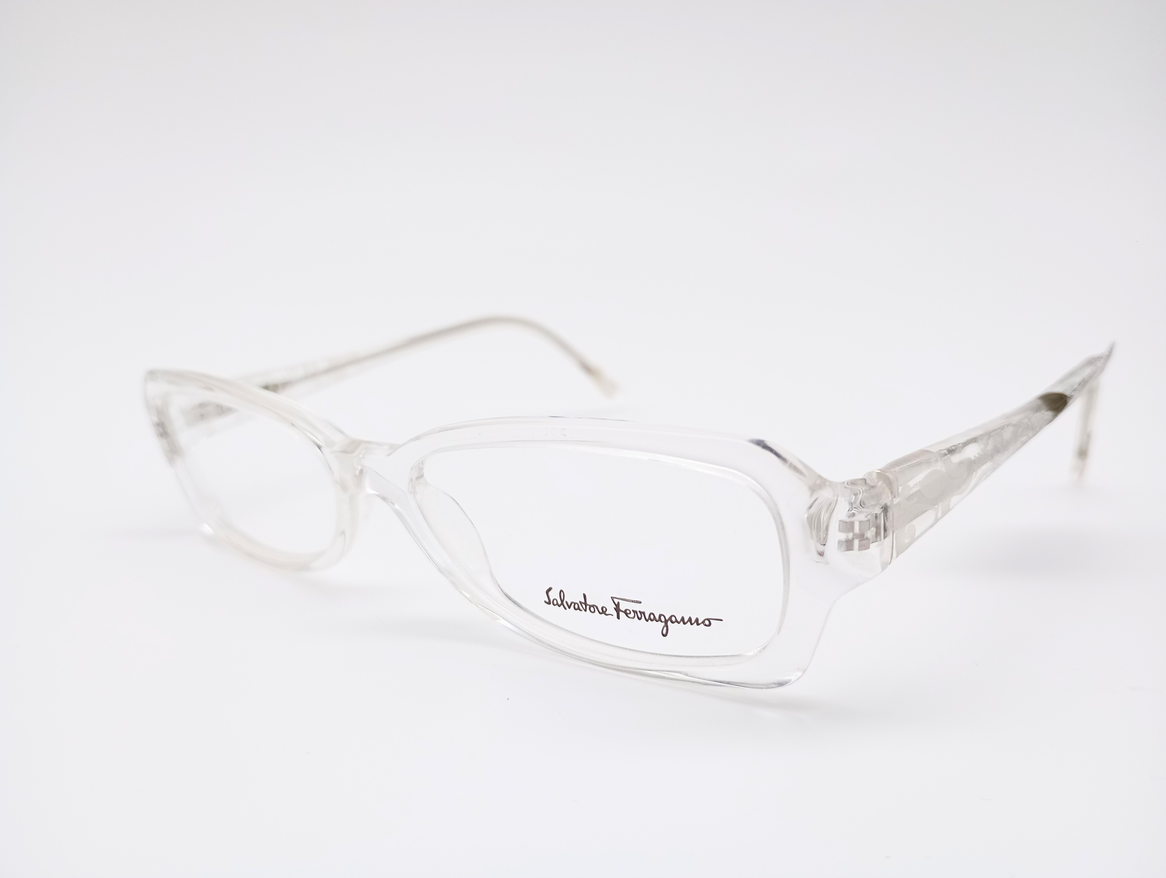 Salvatore Ferragamo 2611 clear crystal women's rectangular glasses frames