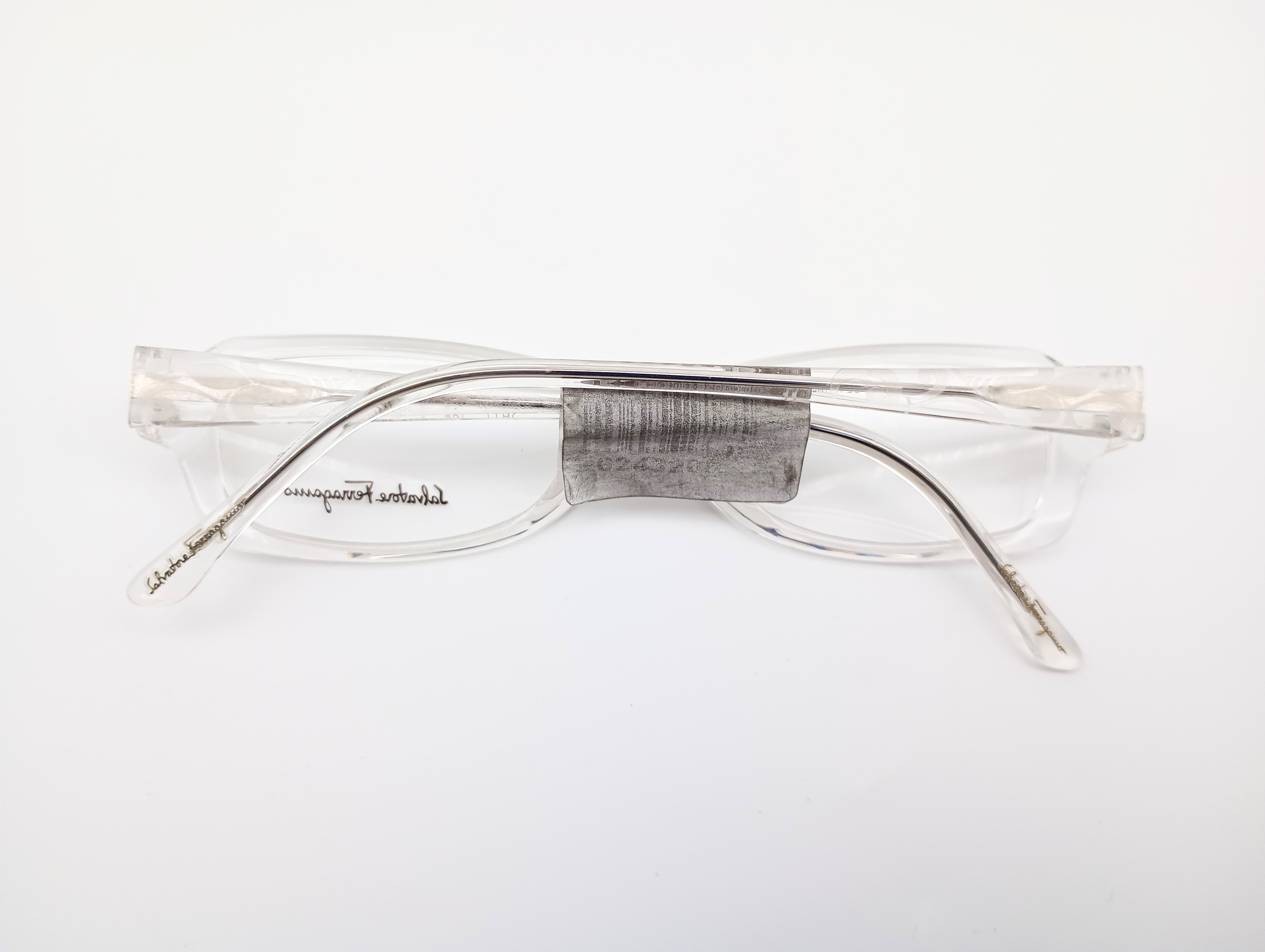 Salvatore Ferragamo 2611 clear crystal women's rectangular glasses frames – photo 8