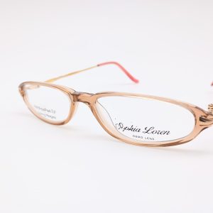 Sophia Loren 1521 light brown & gold women's oval glasses frames