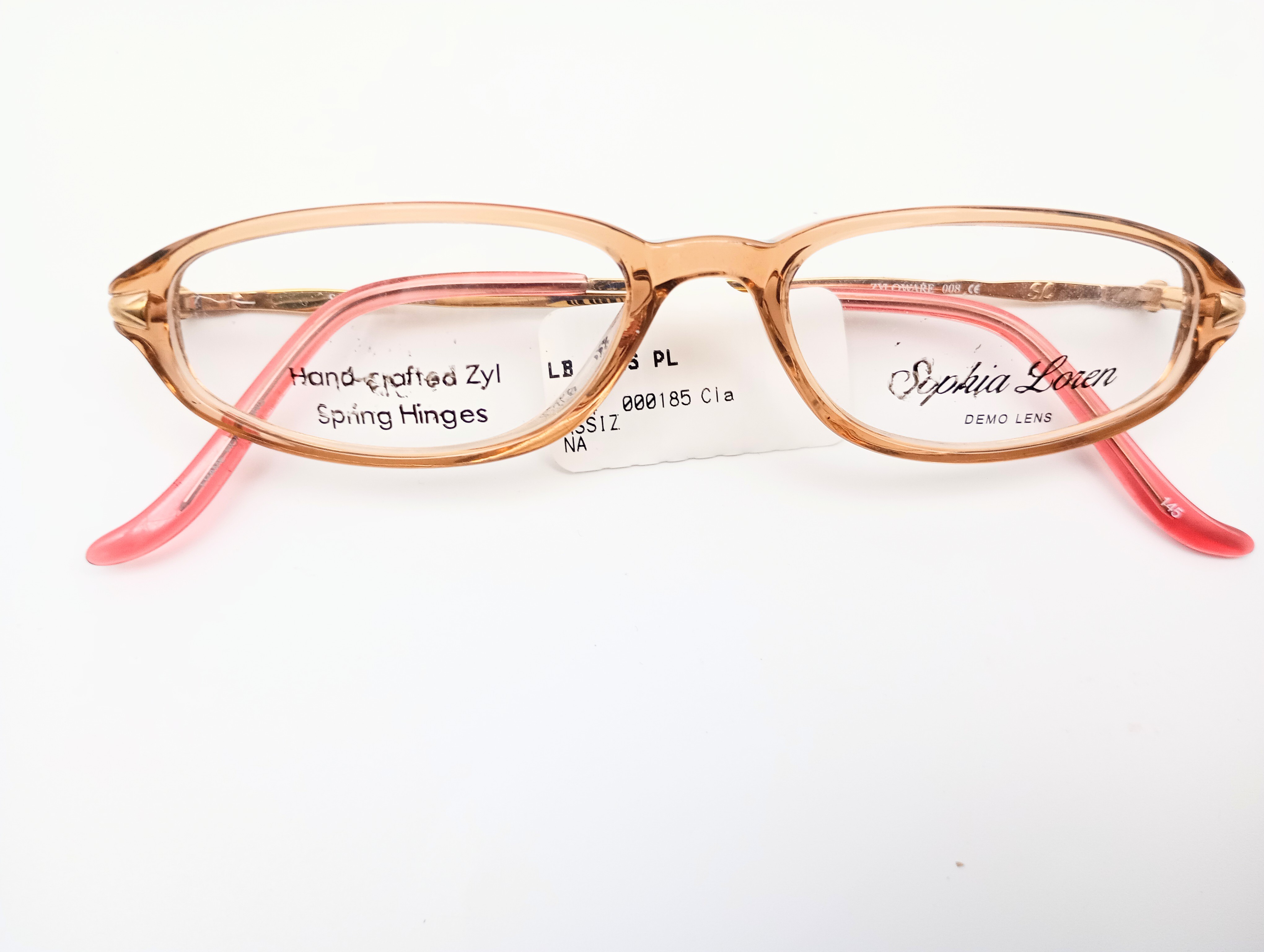 Sophia Loren 1521 light brown & gold women's oval glasses frames – photo 7