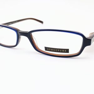 Structure SR902 navy blue & brown unisex rectangular glasses frames