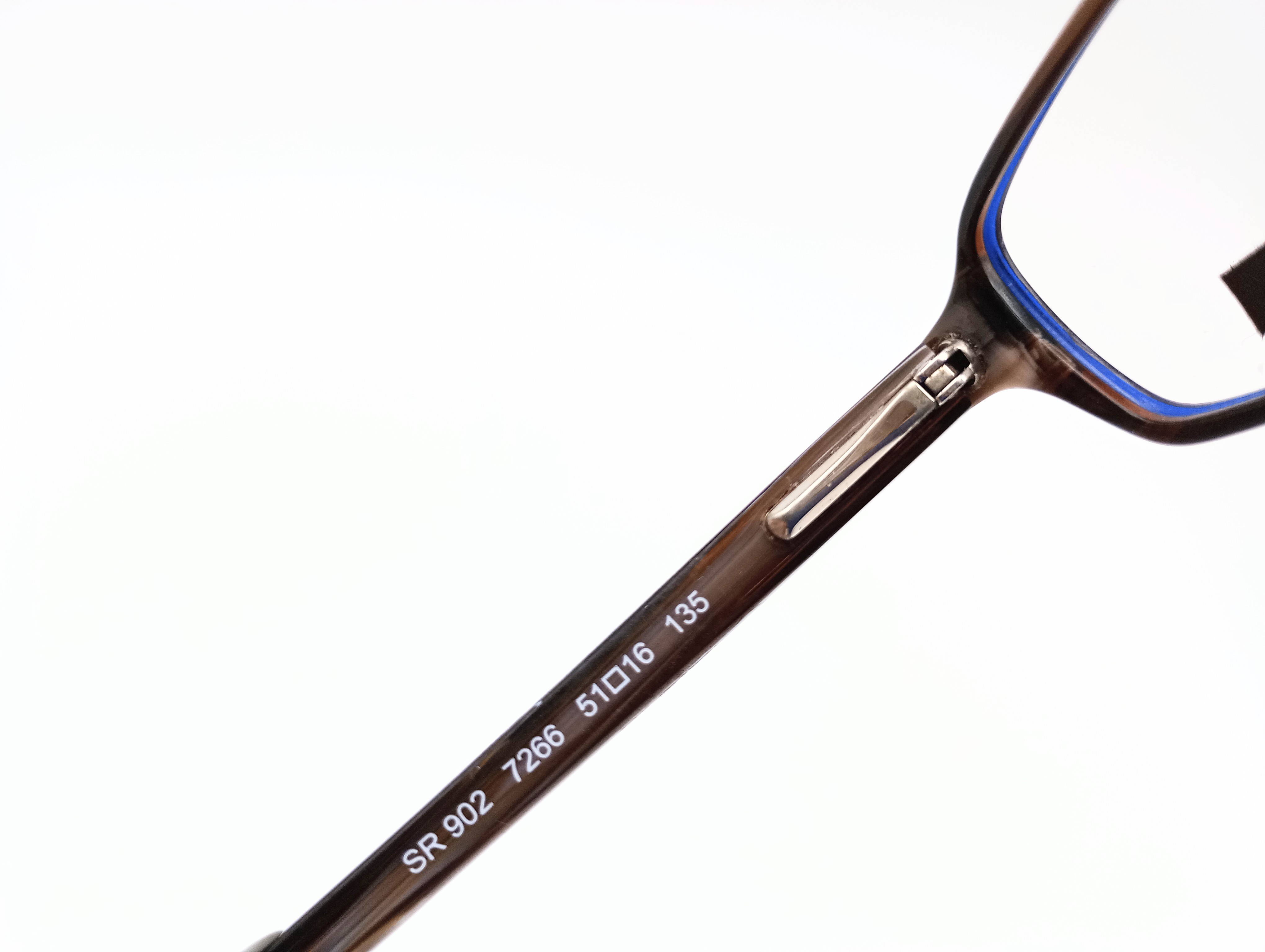 Structure SR902 navy blue & brown unisex rectangular glasses frames – photo 5