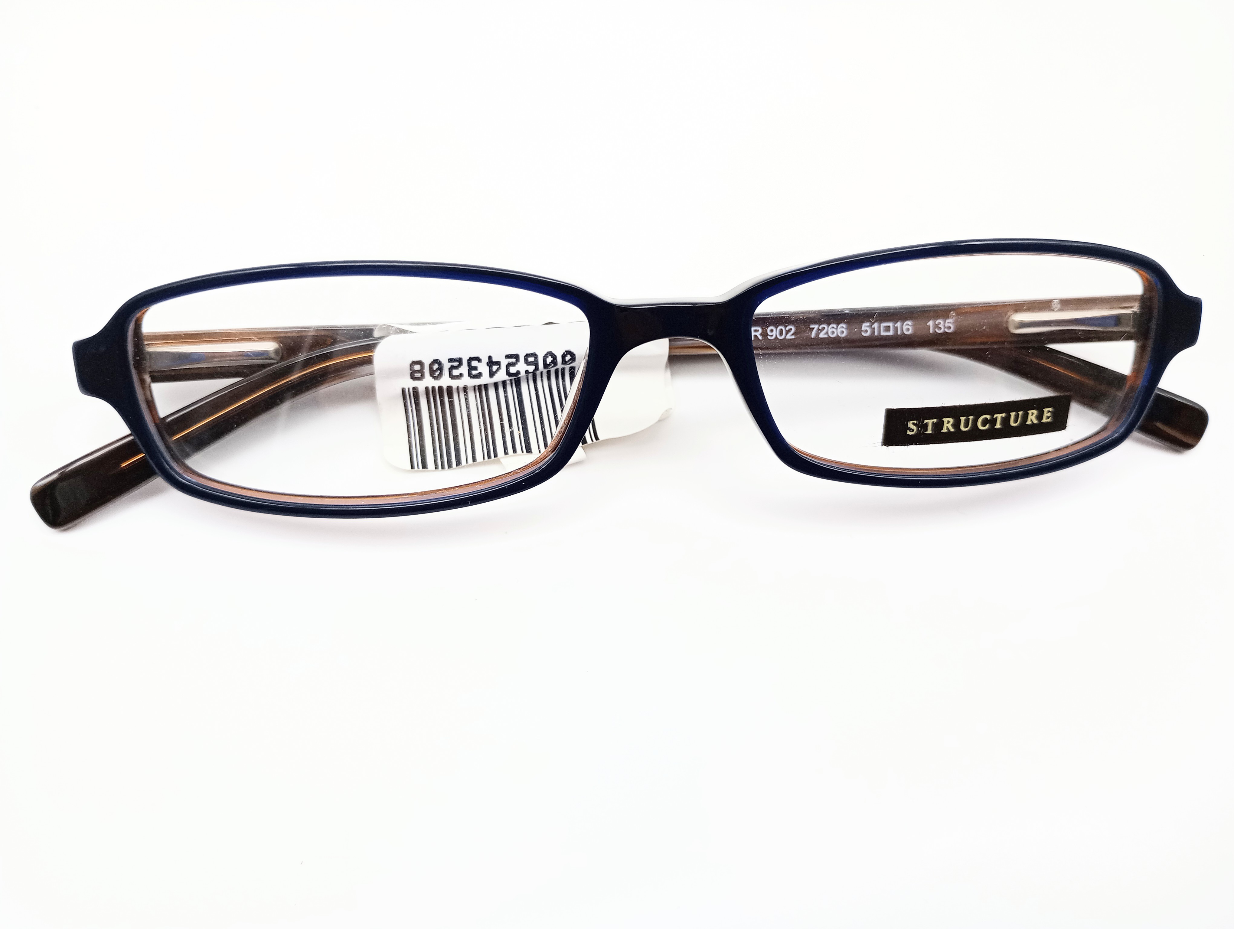 Structure SR902 navy blue & brown unisex rectangular glasses frames – photo 7